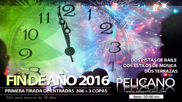 Fin de Año 2016 en Sala Pelícano (Galicia)